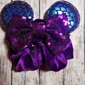 COPY - Sequin Little Mermaid Minnie Mouse Ears Hair Scrunchie